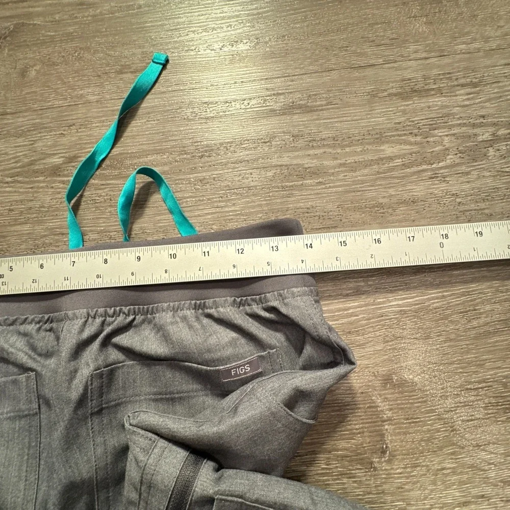 Figs Pants Womens XS Gray Yola Cargo Pockets Nurse Hospital Medical Drawstring
